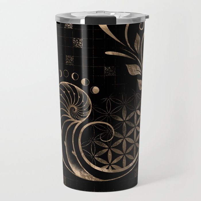 Golden Ratio - Sacred Geometry Ornament Travel Mug Gallery Image 1