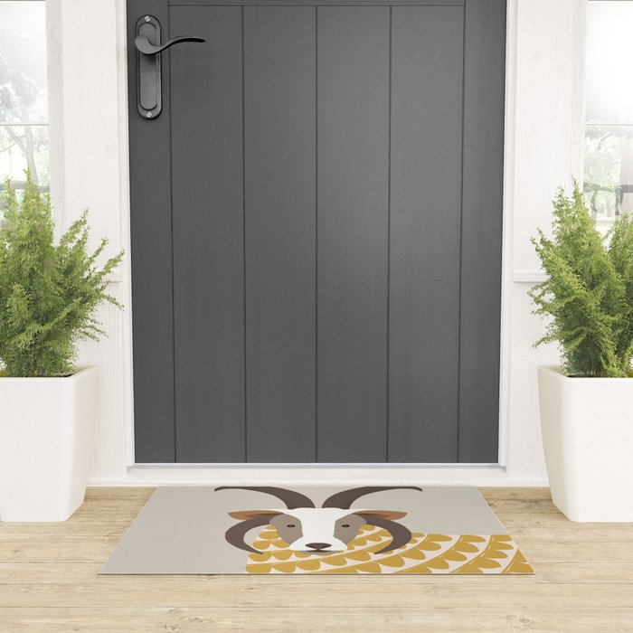 Whimsical Jacob Sheep Welcome Mat Gallery Image 3