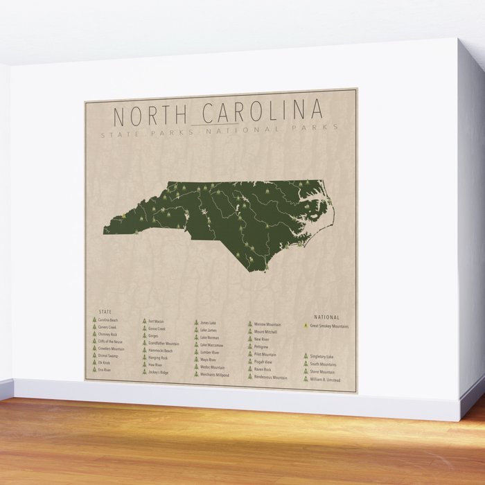 North Carolina Parks Wall Mural Gallery Image 2