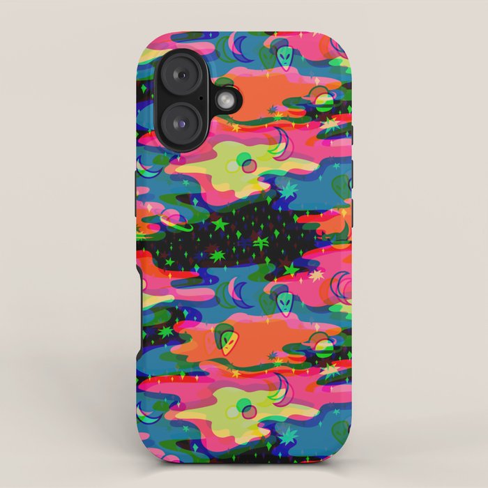 Psychedelic 3D Alien Print iPhone Case Gallery Image 1