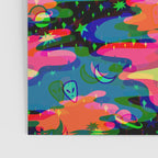 Psychedelic 3D Alien Print Poster Gallery Image 3