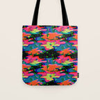 Psychedelic 3D Alien Print Tote Bag Gallery Image 1