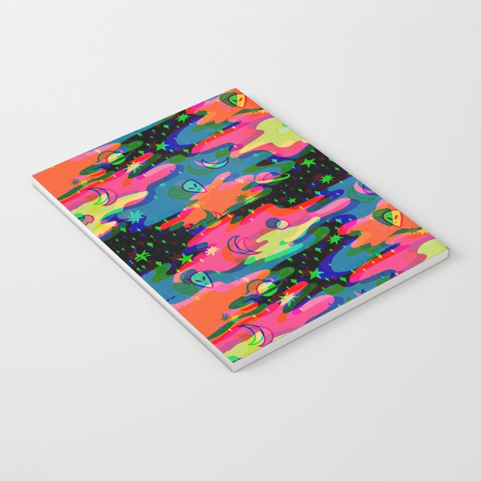 Psychedelic 3D Alien Print Notebook Gallery Image 3