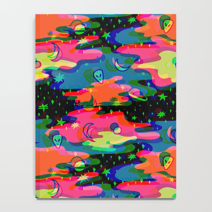 Psychedelic 3D Alien Print Notebook Gallery Image 4
