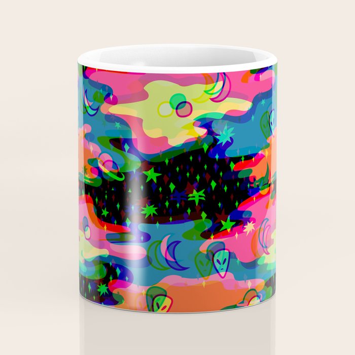 Psychedelic 3D Alien Print Coffee Mug Gallery Image 4
