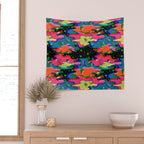 Psychedelic 3D Alien Print Wall Tapestry Gallery Image 2