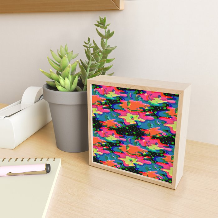 Psychedelic 3D Alien Print Mini Art Print Gallery Image 2