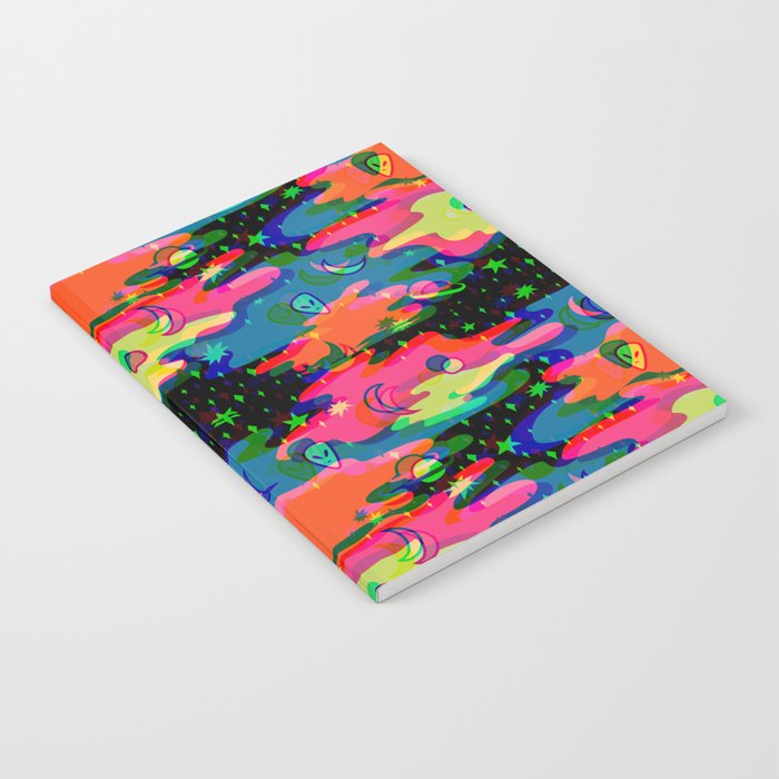Psychedelic 3D Alien Print Notebook Gallery Image 1