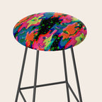 Psychedelic 3D Alien Print Stool Gallery Image 2