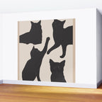 The Abstract Black Cats Wall Mural Gallery Image 2