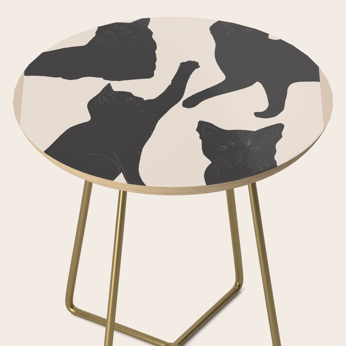 The Abstract Black Cats Side Table Gallery Image 2