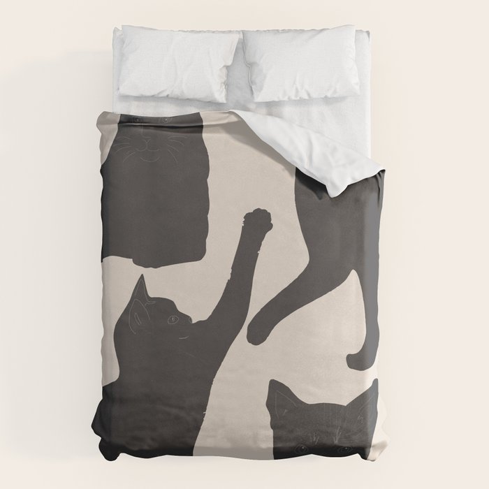 The Abstract Black Cats Duvet Cover Gallery Image 6