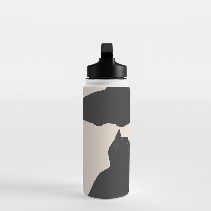 The Abstract Black Cats Water Bottle Gallery Image 3