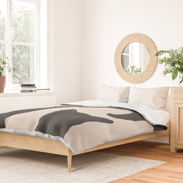 The Abstract Black Cats Duvet Cover Gallery Image 2