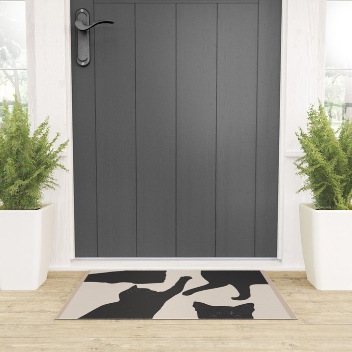 The Abstract Black Cats Welcome Mat Gallery Image 3