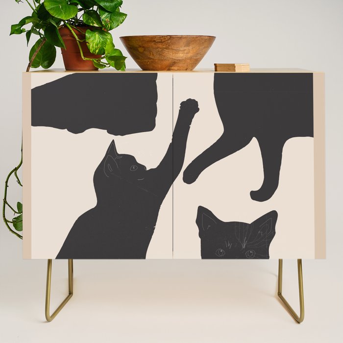 The Abstract Black Cats Credenza Gallery Image 1