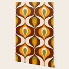 Retro 70s ovals op-art pattern brown, orange Wallpaper Gallery Image 2