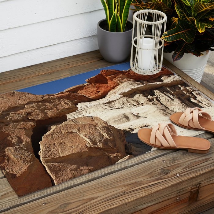 The Majestic Beauty Of Rugged Red Rock Canyon Outdoor Rug Gallery Image 2