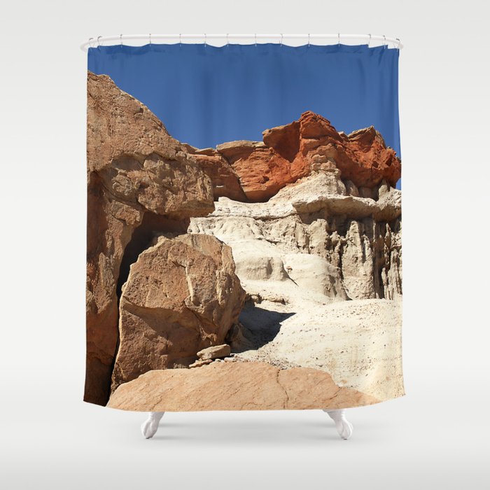 The Majestic Beauty Of Rugged Red Rock Canyon Shower Curtain Gallery Image 1