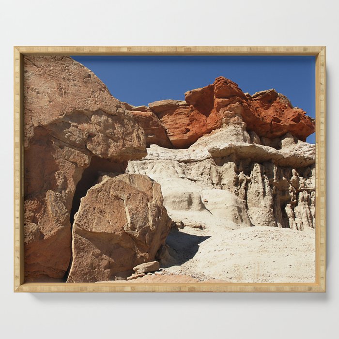 The Majestic Beauty Of Rugged Red Rock Canyon Serving Tray Gallery Image 1