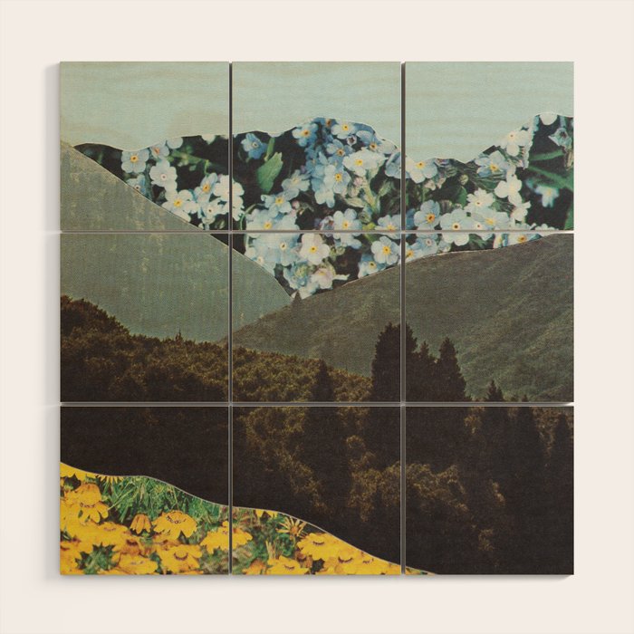 Flowerville Wood Wall Art Gallery Image 1