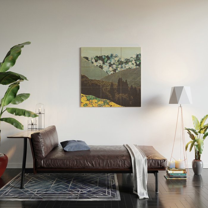 Flowerville Wood Wall Art Gallery Image 2
