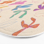 Vintage Coquette Colorful Bows Pattern Bath Mat Gallery Image 3