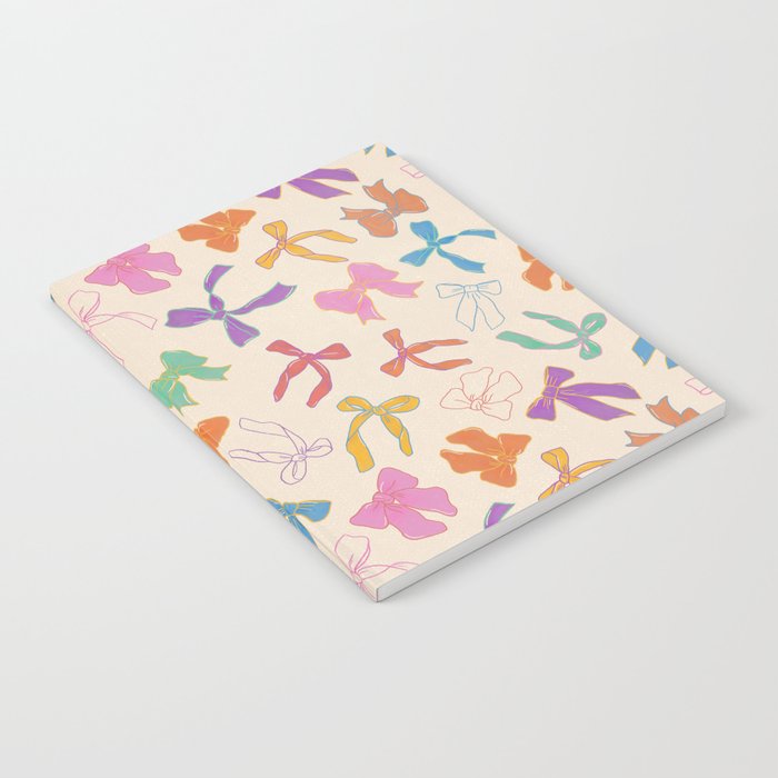 Vintage Coquette Colorful Bows Pattern Notebook Gallery Image 2