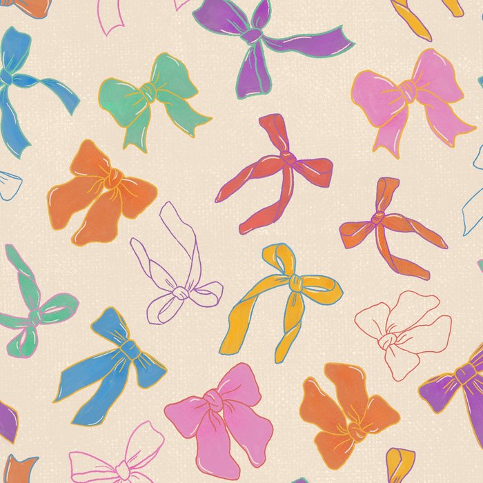 Vintage Coquette Colorful Bows Pattern Coffee Mug Gallery Image 2