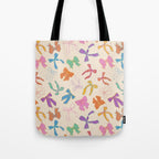 Vintage Coquette Colorful Bows Pattern Tote Bag Gallery Image 1
