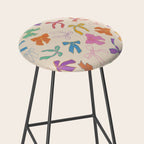 Vintage Coquette Colorful Bows Pattern Stool Gallery Image 2