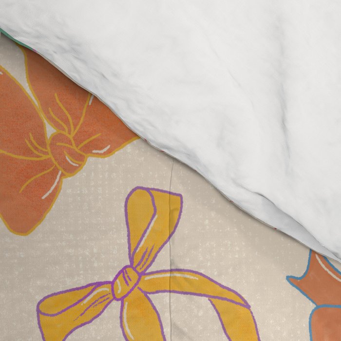 Vintage Coquette Colorful Bows Pattern Comforter Gallery Image 4