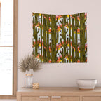 Rainbow and Cacti Print Wall Tapestry Gallery Image 2