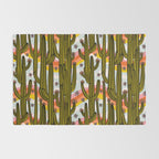 Rainbow and Cacti Print Rug Gallery Image 2