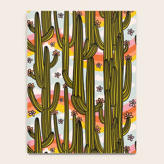 Rainbow and Cacti Print Notebook Gallery Image 4