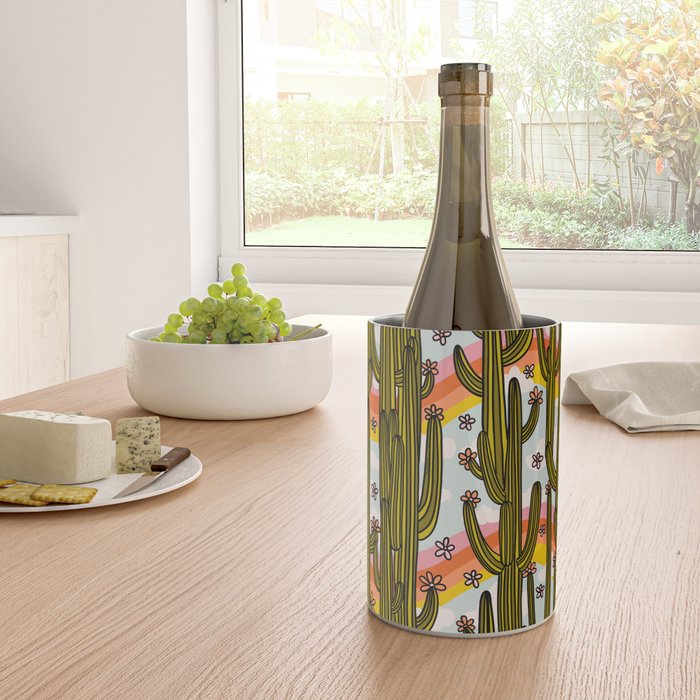 Rainbow and Cacti Print Wine Chiller Gallery Image 4