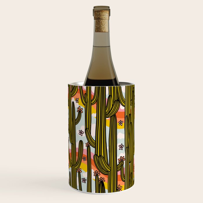 Rainbow and Cacti Print Wine Chiller Gallery Image 2
