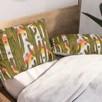 Rainbow and Cacti Print Pillow Sham Gallery Image 2