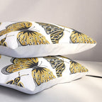 Golden Butterfly & Moth Pillow Sham Gallery Image 3