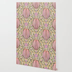 Retro Floral Beetles - vintage pastels Wallpaper Gallery Image 2