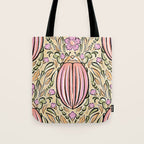 Retro Floral Beetles - vintage pastels Tote Bag Gallery Image 1