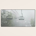 Misty Ski Lift Desk Mat Gallery Image 3