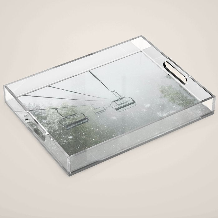 Misty Ski Lift Acrylic Tray Gallery Image 1