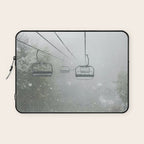 Misty Ski Lift Laptop Sleeve Gallery Image 1