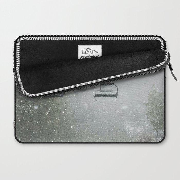 Misty Ski Lift Laptop Sleeve Gallery Image 2