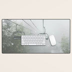 Misty Ski Lift Desk Mat Gallery Image 1