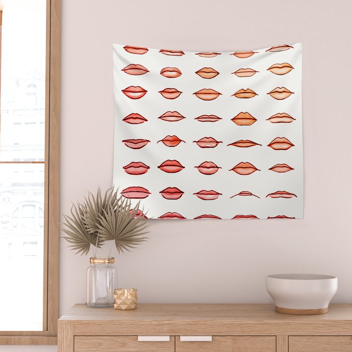 Lips II Wall Tapestry Gallery Image 2