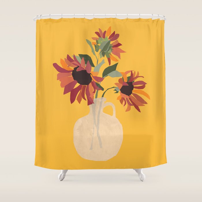 Sunflowers 14 Shower Curtain Gallery Image 1
