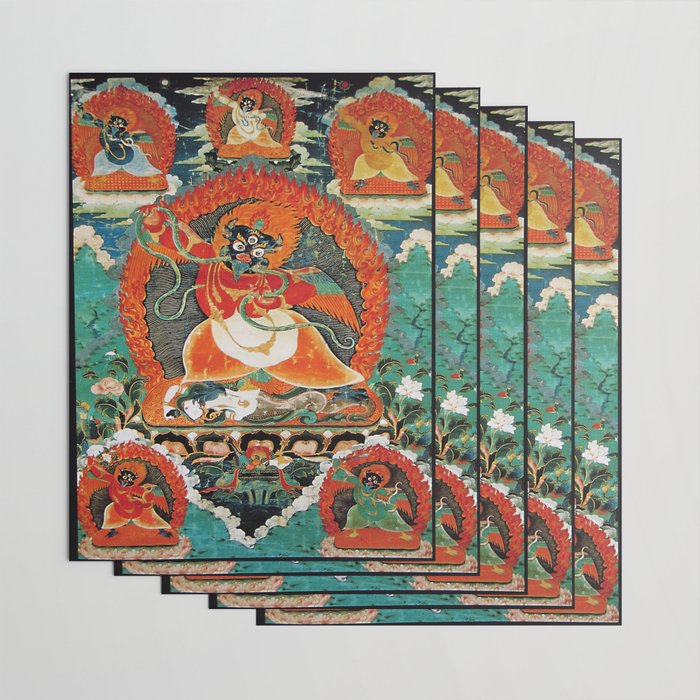 Tibetan Buddhist Hindu Garuda Shambala Wrapping Paper Gallery Image 3