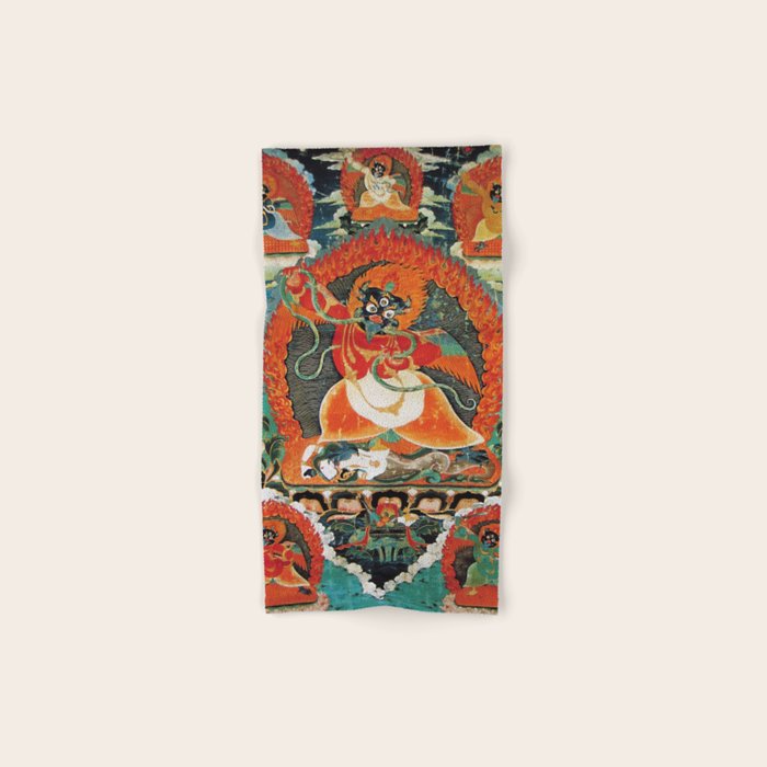 Tibetan Buddhist Hindu Garuda Shambala Bath Towel Gallery Image 1